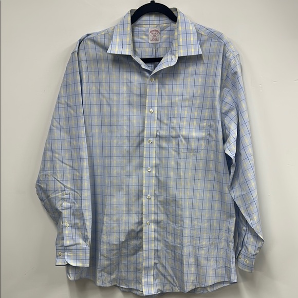 Brooks Brothers Other - Brooks brothers Men's Blue Checkered Shirt 16.5